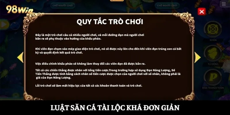 Luật săn cá tài lộc khá đơn giản