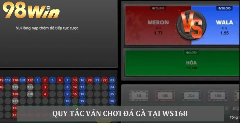 Sảnh Ws168 Đá Gà của 98WIN chính là một điểm đến lý tưởng