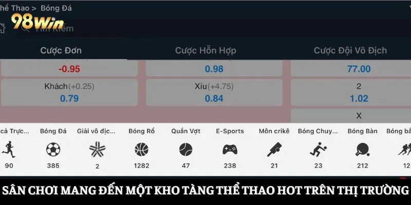 Sân chơi mang đến một kho tàng thể thao hot trên thị trường