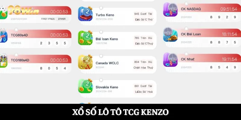 Xổ số lô tô TCG Kenzo